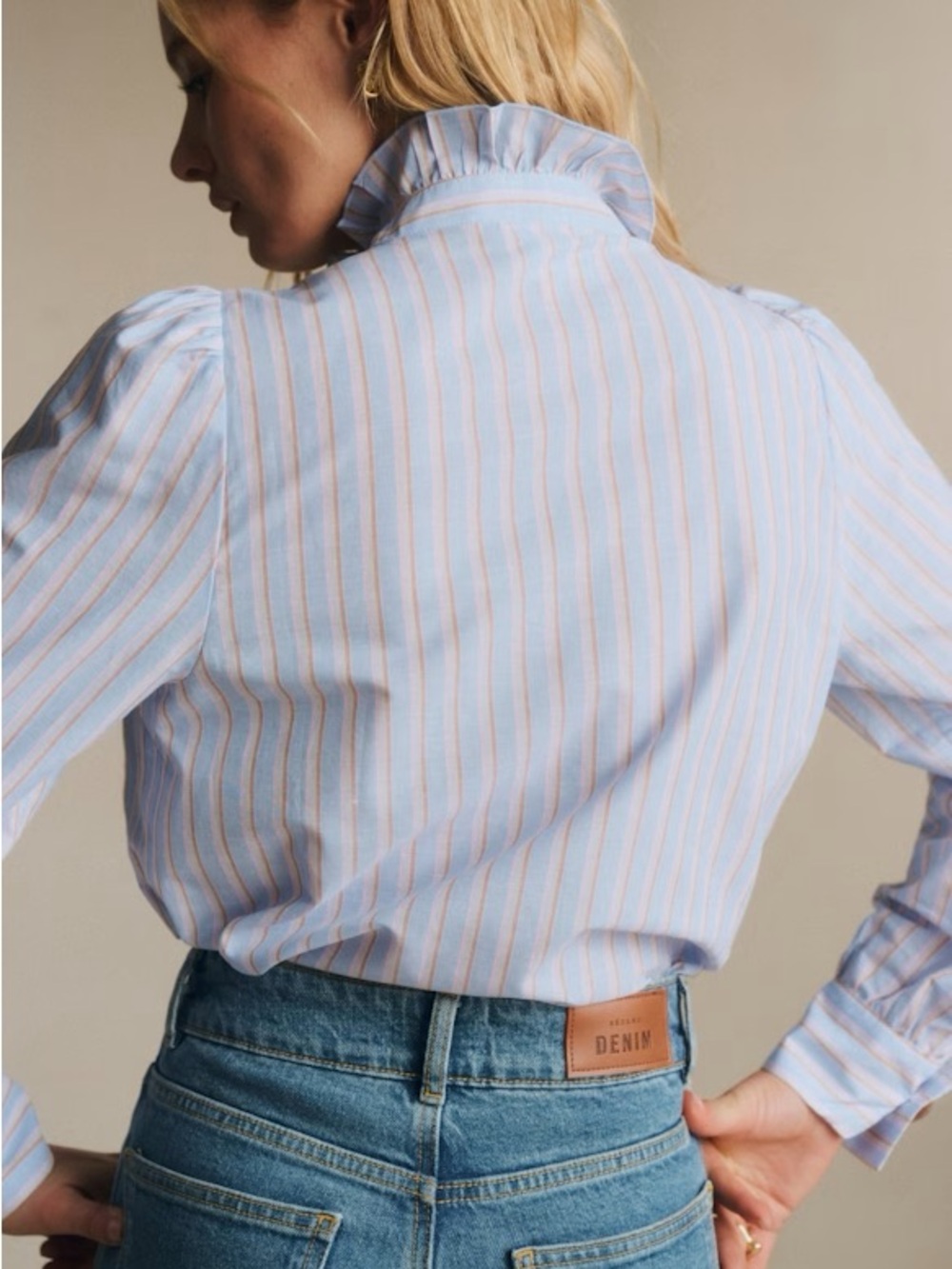Sezane Ambre Shirt in Pastel Stripes - Picture 2 of 11